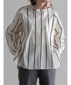 タグ付新品　FIL DE FERシアサッカーストライプ　スキッパーワンピース シアサッカーストライプ スキッパーワンピース（ワンピース