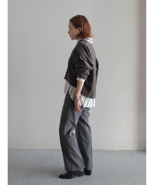 FIL DE FER(フィルデフェール)の「ベロアラインストライプ スタンドブラウス(シャツ/ブラウス・レディース・アイボリー・FREE)」の11枚目の写真