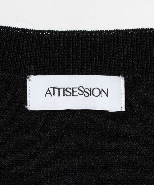 ATTISESSION(アティセッション)の「<ATTISESSION>タンクトップ×ストール ニット トップス(ニット/セーター・レディース・ブラック/オフホワイト・FREE)」の13枚目の写真