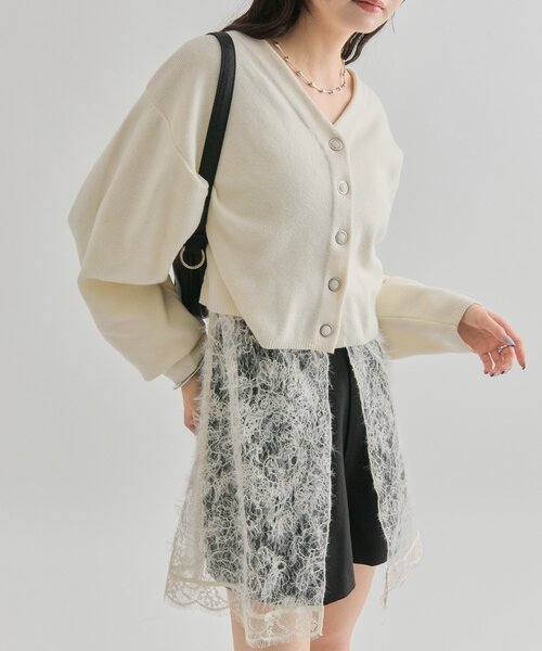 美品✨プリーツプリーズ カーディガン ボレロ 1ボタン グレー系 サイズ3 343834051015-1.jpg