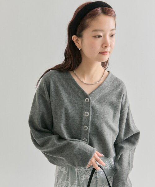 セール】Vボタンカーディガン（カーディガン/ボレロ）｜mystic