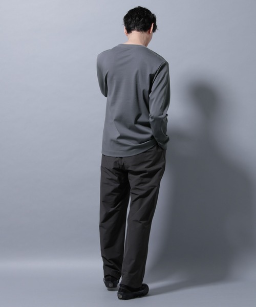 NANO universe(ナノユニバース)の「アンチスメルクルーネックTシャツ 長袖(Tシャツ/カットソー・メンズ・ブラック/ホワイト/レンガ/チャコール・S/M/L/XL)」の9枚目の写真