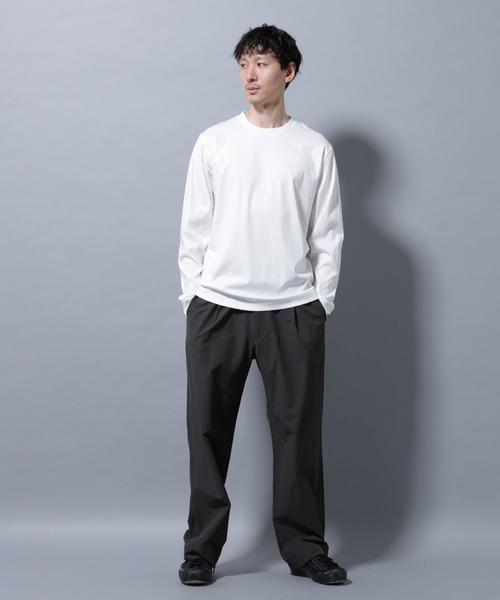 NANO universe(ナノユニバース)の「アンチスメルクルーネックTシャツ 長袖(Tシャツ/カットソー・メンズ・ブラック/ホワイト/レンガ/チャコール・S/M/L/XL)」の20枚目の写真