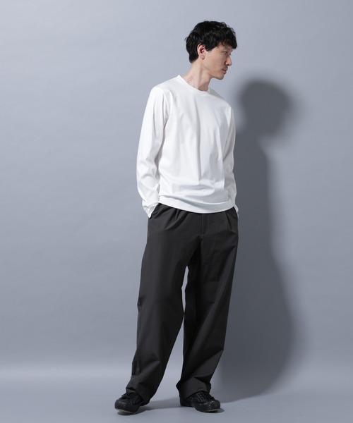 NANO universe(ナノユニバース)の「アンチスメルクルーネックTシャツ 長袖(Tシャツ/カットソー・メンズ・ブラック/ホワイト/レンガ/チャコール・S/M/L/XL)」の16枚目の写真