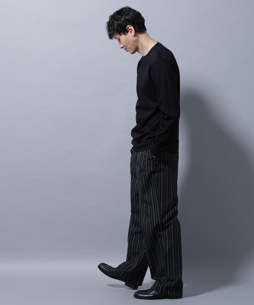 NANO universe(ナノユニバース)の「アンチスメルクルーネックTシャツ 長袖(Tシャツ/カットソー・メンズ・ブラック/ホワイト/レンガ/チャコール・S/M/L/XL)」の15枚目の写真