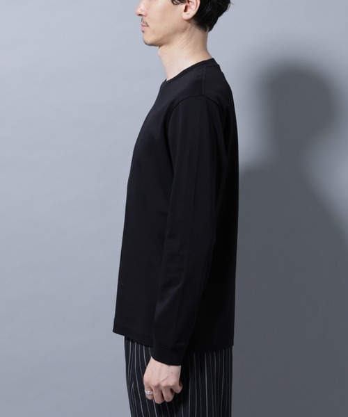 NANO universe(ナノユニバース)の「アンチスメルクルーネックTシャツ 長袖(Tシャツ/カットソー・メンズ・ブラック/ホワイト/レンガ/チャコール・S/M/L/XL)」の8枚目の写真