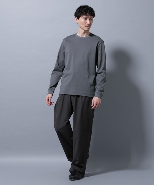 NANO universe(ナノユニバース)の「アンチスメルクルーネックTシャツ 長袖(Tシャツ/カットソー・メンズ・ブラック/ホワイト/レンガ/チャコール・S/M/L/XL)」の14枚目の写真