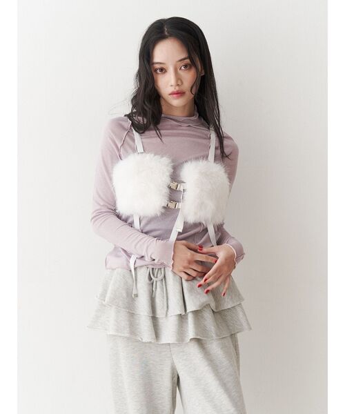 jouetie（ジュエティ）の「ラメハイネックトップス（Tシャツ/カットソー・レディース・レッド/ネイビー/シルバー/ブラック/ピンク・MEDIUM）」の22枚目の写真