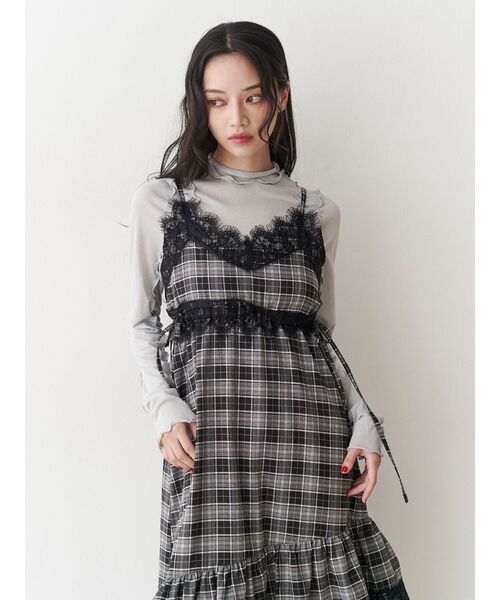 jouetie（ジュエティ）の「ラメハイネックトップス（Tシャツ/カットソー・レディース・レッド/ネイビー/シルバー/ブラック/ピンク・MEDIUM）」の11枚目の写真