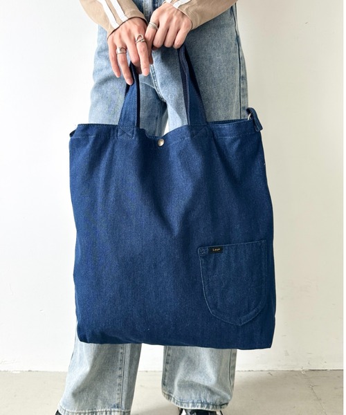 Lee/リー BIG 2WAY トートバッグ/ロゴ刺繍/A3収納/コットン デニム