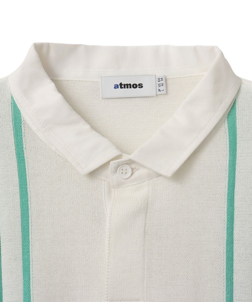 atmos(アトモス)の「atmos Knit LS Rugby Shirt / アトモス ニット ロングスリーブ ラグビー シャツ(ニット/セーター・メンズ・ブラック/ホワイト/ブラウン・L/M/XL)」の4枚目の写真