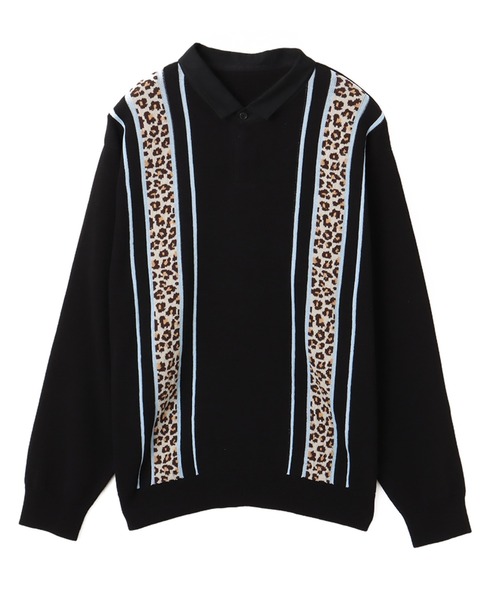atmos(アトモス)の「atmos Knit LS Rugby Shirt / アトモス ニット ロングスリーブ ラグビー シャツ(ニット/セーター・メンズ・ブラック/ホワイト/ブラウン・L/M/XL)」の10枚目の写真