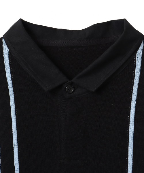atmos(アトモス)の「atmos Knit LS Rugby Shirt / アトモス ニット ロングスリーブ ラグビー シャツ(ニット/セーター・メンズ・ブラック/ホワイト/ブラウン・L/M/XL)」の9枚目の写真