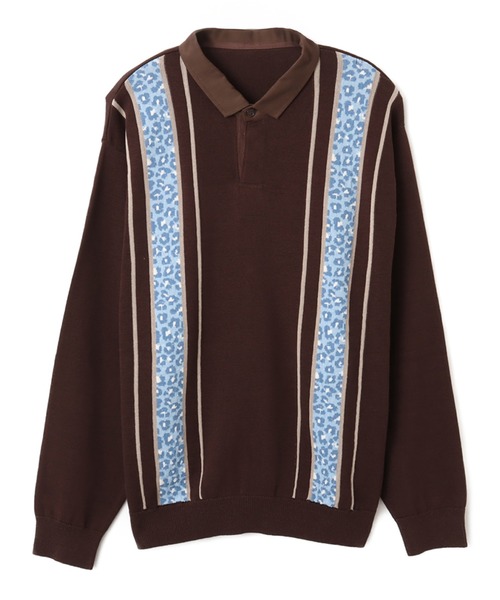 atmos(アトモス)の「atmos Knit LS Rugby Shirt / アトモス ニット ロングスリーブ ラグビー シャツ(ニット/セーター・メンズ・ブラック/ホワイト/ブラウン・L/M/XL)」の15枚目の写真