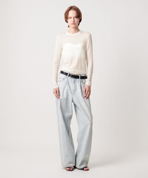 AEWEN MATOPH(イウエン マトフ)の「<AEWEN MATOPH>クルーネックロングスリーブカットソー(Tシャツ/カットソー・レディース・ブラック/オフホワイト・FREE)」の3枚目の写真