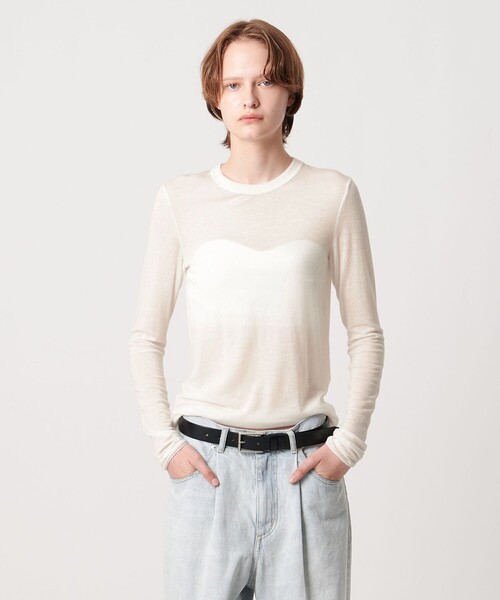 AEWEN MATOPH(イウエン マトフ)の「<AEWEN MATOPH>クルーネックロングスリーブカットソー(Tシャツ/カットソー・レディース・ブラック/オフホワイト・FREE)」の9枚目の写真