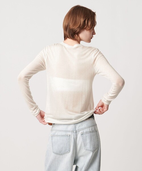 AEWEN MATOPH(イウエン マトフ)の「<AEWEN MATOPH>クルーネックロングスリーブカットソー(Tシャツ/カットソー・レディース・ブラック/オフホワイト・FREE)」の11枚目の写真