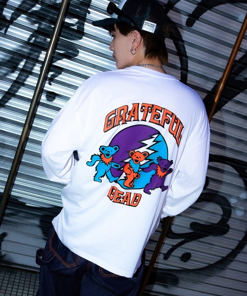 Grateful Dead(グレイトフルデッド)の「【GRATEFUL DEAD】オーバーサイズ プリント 長袖Tシャツ(Tシャツ/カットソー・メンズ・ホワイト系/パープル系1/ホワイト/ネイビー系2/ブラック系/チャコール/ホワイト系2/ホワイト系1・X-LARGE/LARGE/MEDIUM)」の5枚目の写真