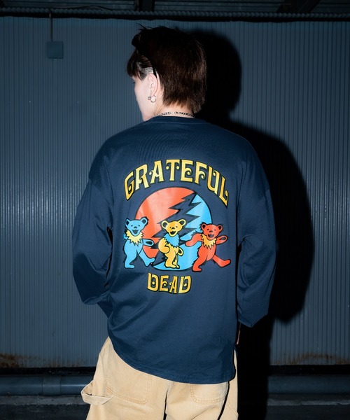 Grateful Dead(グレイトフルデッド)の「【GRATEFUL DEAD】オーバーサイズ プリント 長袖Tシャツ(Tシャツ/カットソー・メンズ・ホワイト系/パープル系1/ホワイト/ネイビー系2/ブラック系/チャコール/ホワイト系2/ホワイト系1・X-LARGE/LARGE/MEDIUM)」の7枚目の写真
