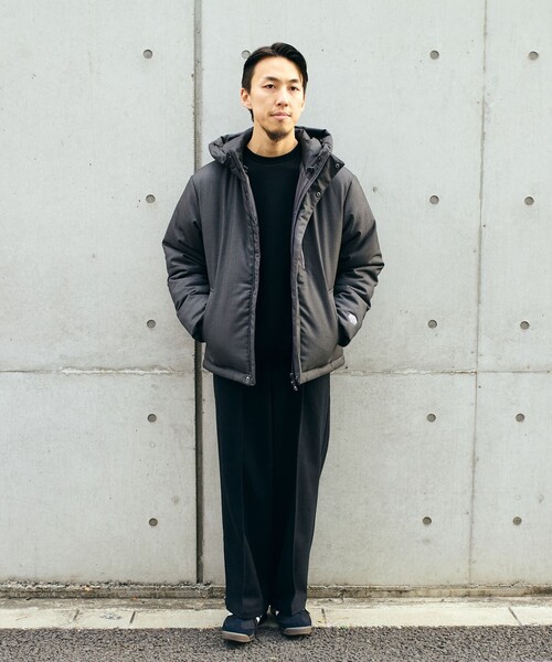 セール】【WEB限定】SHIPS: 中綿 ウールブレンド パデッド フード