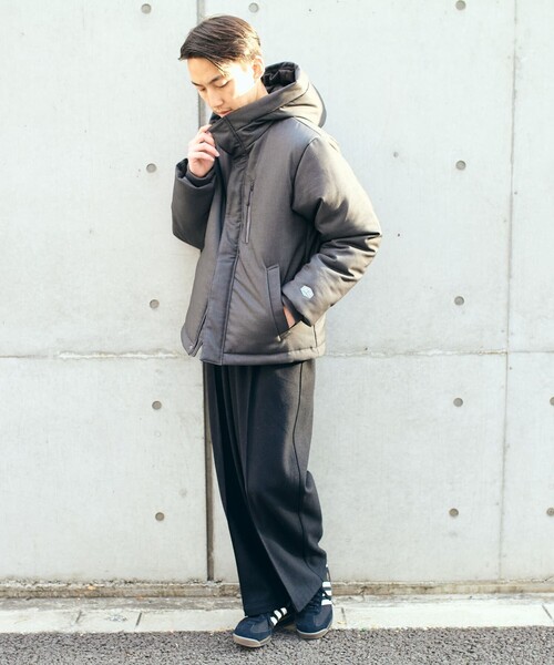 セール】【WEB限定】SHIPS: 中綿 ウールブレンド パデッド フード