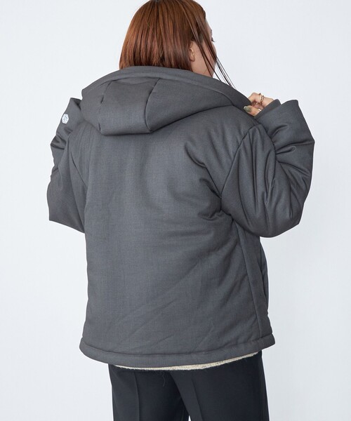 セール】【WEB限定】SHIPS: 中綿 ウールブレンド パデッド フード