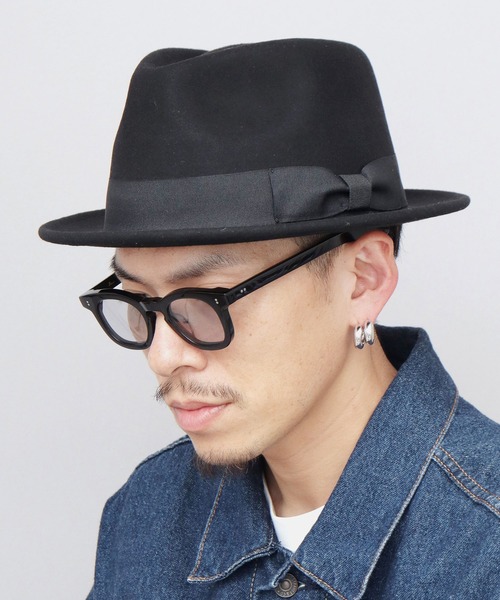 ReqHatter（レックハッター）の「スタンダード ミドルブリム 中折れハット（ハット・メンズ・ブラウン/ベージュ/グレー/ブラック・FREE）」の8枚目の写真