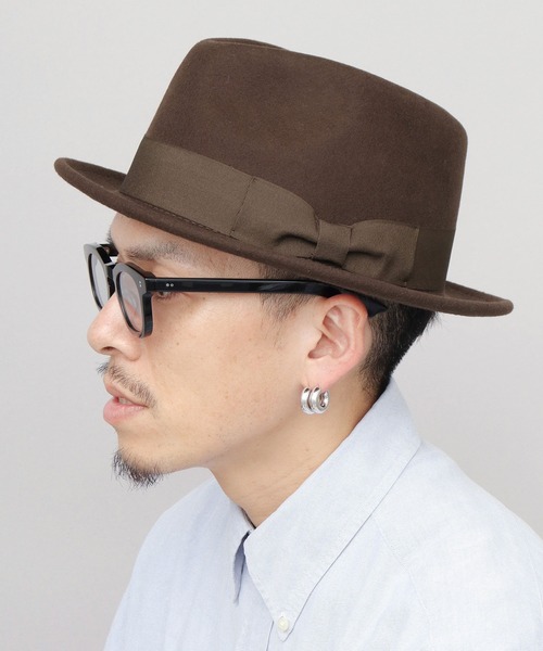 ReqHatter（レックハッター）の「スタンダード ミドルブリム 中折れハット（ハット・メンズ・ブラウン/ベージュ/グレー/ブラック・FREE）」の10枚目の写真