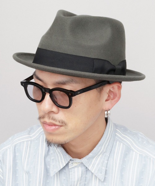 ReqHatter（レックハッター）の「スタンダード ミドルブリム 中折れハット（ハット・メンズ・ブラウン/ベージュ/グレー/ブラック・FREE）」の9枚目の写真