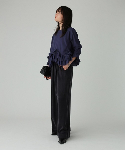 Marilyn Moon（マリリンムーン）の「【MARILYN MOON】＜別注＞2WAYブラウス（シャツ/ブラウス・レディース・ネイビー/ベージュ・フリー）」の18枚目の写真