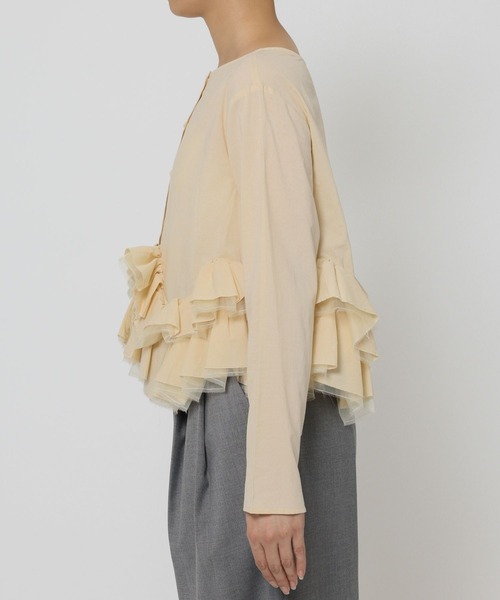 Marilyn Moon（マリリンムーン）の「【MARILYN MOON】＜別注＞2WAYブラウス（シャツ/ブラウス・レディース・ネイビー/ベージュ・フリー）」の14枚目の写真