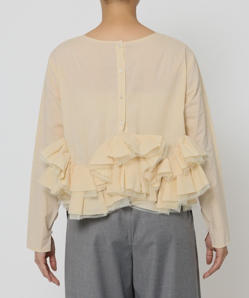 Marilyn Moon（マリリンムーン）の「【MARILYN MOON】＜別注＞2WAYブラウス（シャツ/ブラウス・レディース・ネイビー/ベージュ・フリー）」の11枚目の写真