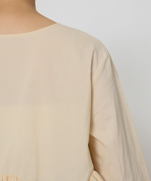 Marilyn Moon（マリリンムーン）の「【MARILYN MOON】＜別注＞2WAYブラウス（シャツ/ブラウス・レディース・ネイビー/ベージュ・フリー）」の9枚目の写真