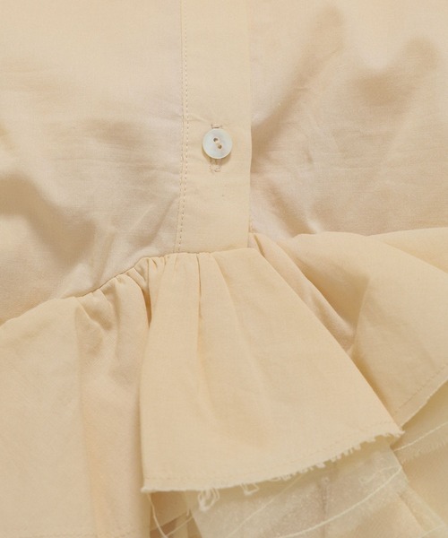 Marilyn Moon（マリリンムーン）の「【MARILYN MOON】＜別注＞2WAYブラウス（シャツ/ブラウス・レディース・ネイビー/ベージュ・フリー）」の4枚目の写真