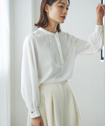 URBAN RESEARCH ROSSO WOMEN | ウォッシャブルフラワー刺繍レースブラウス(シャツ/ブラウス)