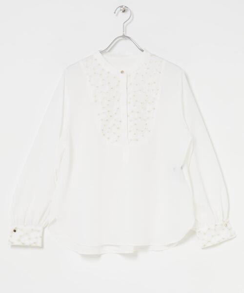 セール】ウォッシャブルフラワー刺繍レースブラウス（シャツ/ブラウス