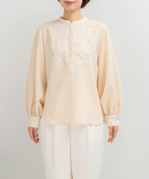 ウォッシャブルフラワー刺繍レースブラウス（シャツ/ブラウス）｜URBAN