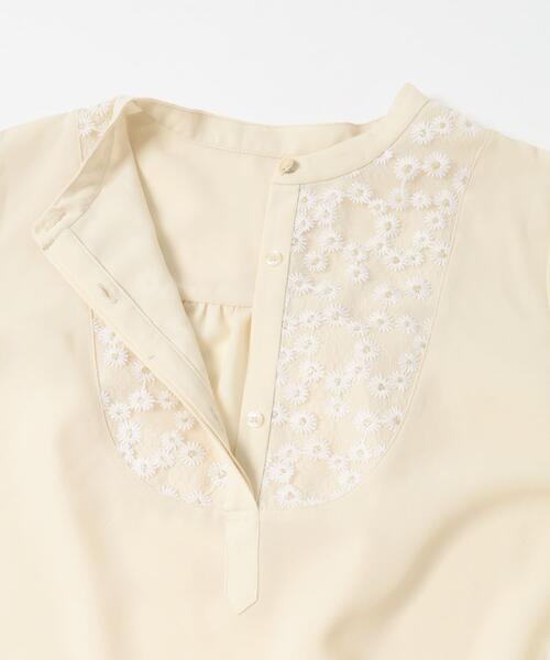 セール】ウォッシャブルフラワー刺繍レースブラウス（シャツ/ブラウス