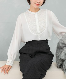 URBAN RESEARCH ROSSO WOMEN | ウォッシャブルフラワー刺繍レースブラウス(シャツ/ブラウス)