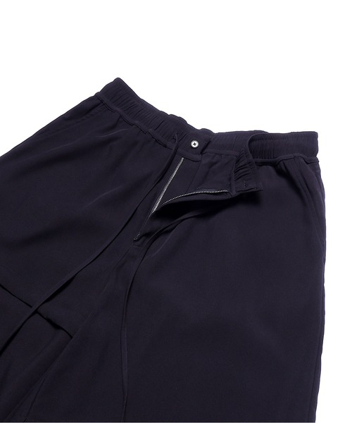 Asymmetry drawstring wide pants / アシンメトリー ドローストリング