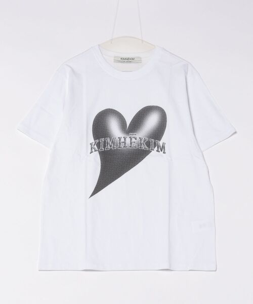 Scrap Book(スクラップブック)の「【KIMHEKIM】KIMHEKIM HEART BALLOON PRINT T-SHIRT(Tシャツ/カットソー・レディース・ホワイト/ブラック・M)」の2枚目の写真