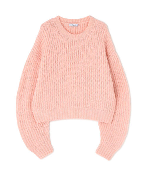 NATURAL BEAUTY BASIC（ナチュラルビューティーベーシック）の「◇【BLANC】クロップドアゼフォルムニット（ニット/セーター・レディース・ダークブラウン/ピンク/ライトグリーン・FREE）」の17枚目の写真