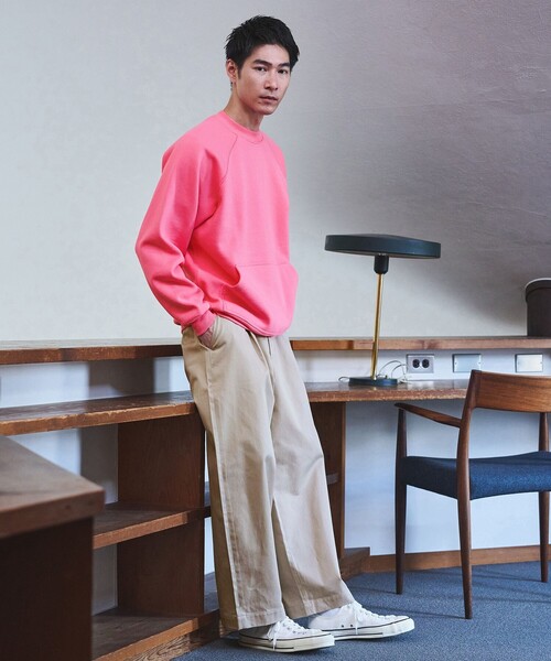 green label relaxing（グリーンレーベルリラクシング）の「【別注/WEB限定】＜3/2 WORKS＞GLR ヴィンテージライク 長袖 スウェット（スウェット・メンズ・ライトブルー/ピンク/ケリーグリーン/ダークグレー/オレンジ・XL/L/S/M）」の11枚目の写真