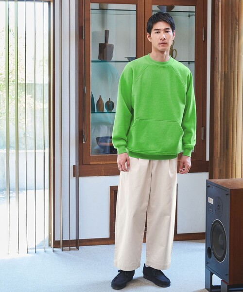 green label relaxing（グリーンレーベルリラクシング）の「【別注/WEB限定】＜3/2 WORKS＞GLR ヴィンテージライク 長袖 スウェット（スウェット・メンズ・ライトブルー/ピンク/ケリーグリーン/ダークグレー/オレンジ・XL/L/S/M）」の9枚目の写真