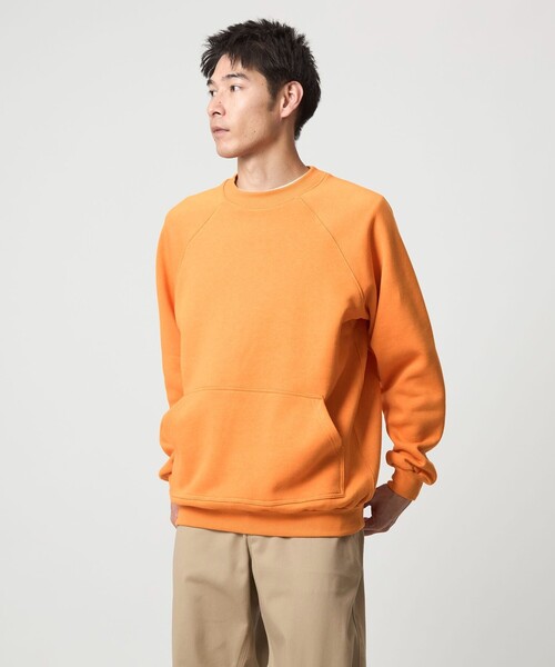 green label relaxing（グリーンレーベルリラクシング）の「【別注/WEB限定】＜3/2 WORKS＞GLR ヴィンテージライク 長袖 スウェット（スウェット・メンズ・ライトブルー/ピンク/ケリーグリーン/ダークグレー/オレンジ・XL/L/S/M）」の6枚目の写真