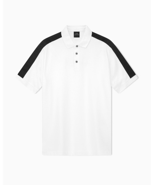 ARMANI EXCHANGE（アルマーニエクスチェンジ）の「【A|X アルマーニ エクスチェンジ】ロゴテープ 半袖ポロシャツ/REGULAR（ポロシャツ・メンズ・オフホワイト/ブラック・LARGE/MEDIUM/SMALL/X-LARGE/X-SMALL）」の6枚目の写真