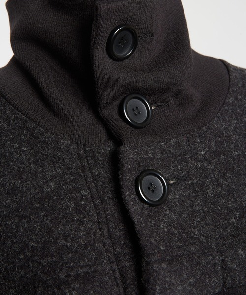 gomme（ゴム）の「モッサジャージ　切替ロングコート（その他アウター・レディース・チャコールグレー/ブラック・MEDIUM）」の16枚目の写真