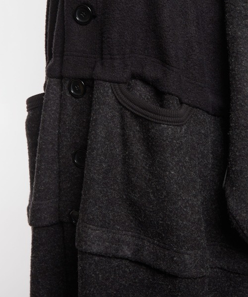 gomme（ゴム）の「モッサジャージ　切替ロングコート（その他アウター・レディース・チャコールグレー/ブラック・MEDIUM）」の21枚目の写真