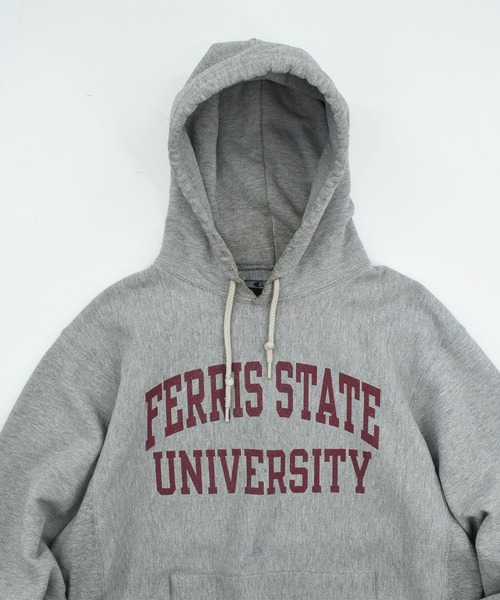 LABORATORY R(ラボラトリーアール)の「【USED】Y2K Champion “FERRIS STATE UNIVERSITY” リバースウィーブ フーディ(パーカー・メンズ・グレー・LARGE)」の2枚目の写真