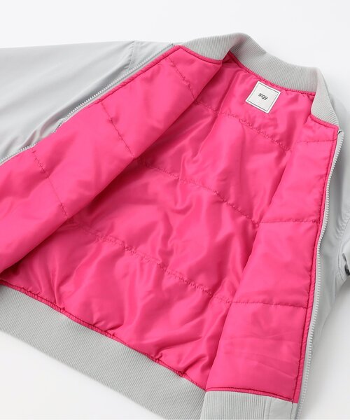 algy（アルジー）の「ライニング配色ライトブルゾン（ブルゾン・キッズ・ブラック/カーキ/グレー・XX-SMALL/X-SMALL/SMALL/MEDIUM）」の14枚目の写真